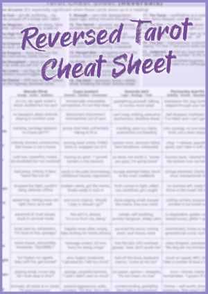 Reversed Tarot Cheat Sheet